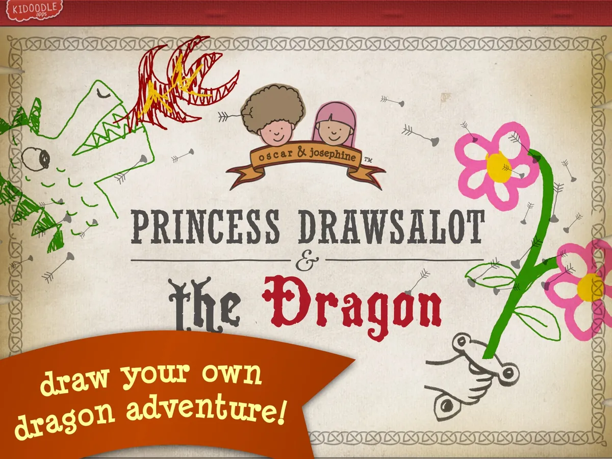 The title page of Princess Drawsalot and the Dragon